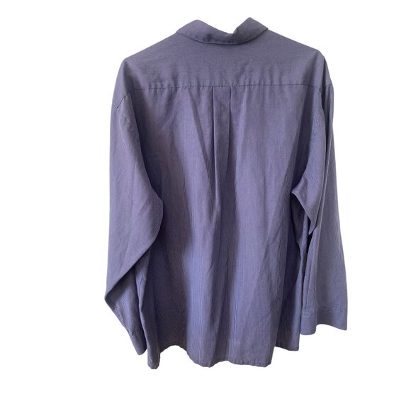 Marks & Spencer Mens Long Sleeve Blue Checkered Shirt XL - Picture 3 of 4